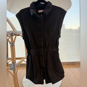 Zara Elegant denim Black Jumpsuit